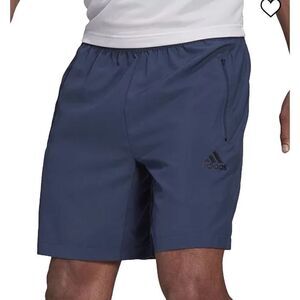 Adidas Men’s Navy Blue Lightweight Aeroready Running Athletic Workout Shorts - S